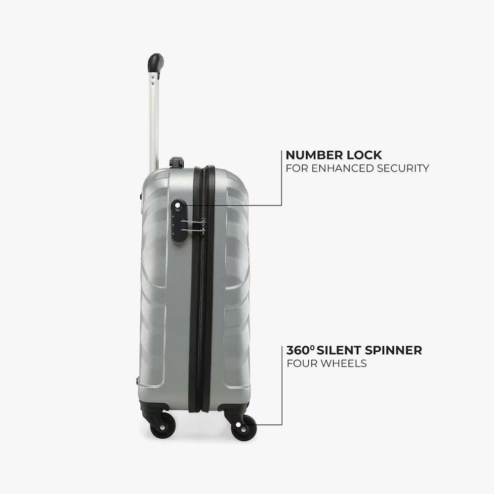 Elite Travel Polycarbonate Suitcase with Silent 360° Wheels & Secure Lock