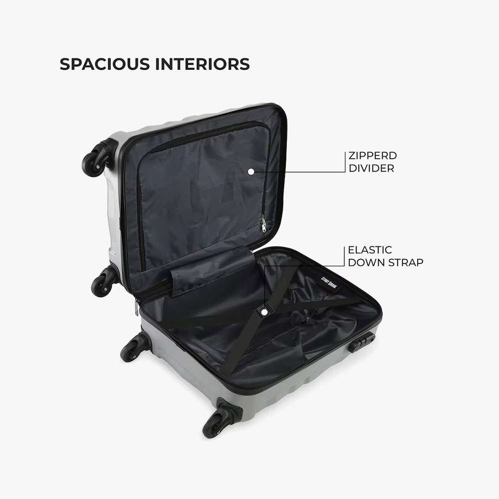 Elite Travel Polycarbonate Suitcase with Silent 360° Wheels & Secure Lock