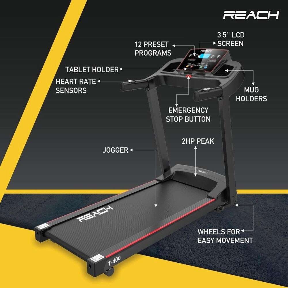 Reach T-400 Motorized Treadmill – Smart Fitness Machine for Home Use