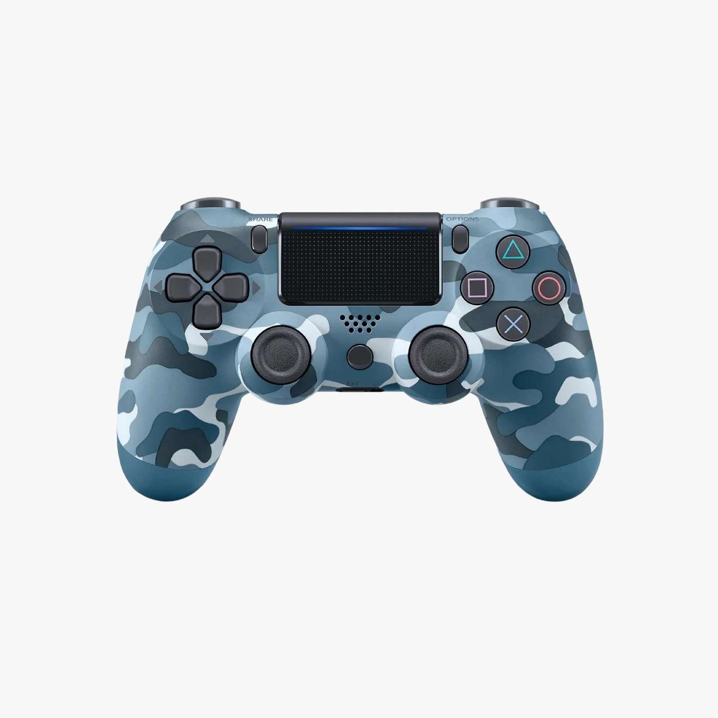 Wireless Game Controller – Blue Camouflage Design (PS4 / PC Compatible)